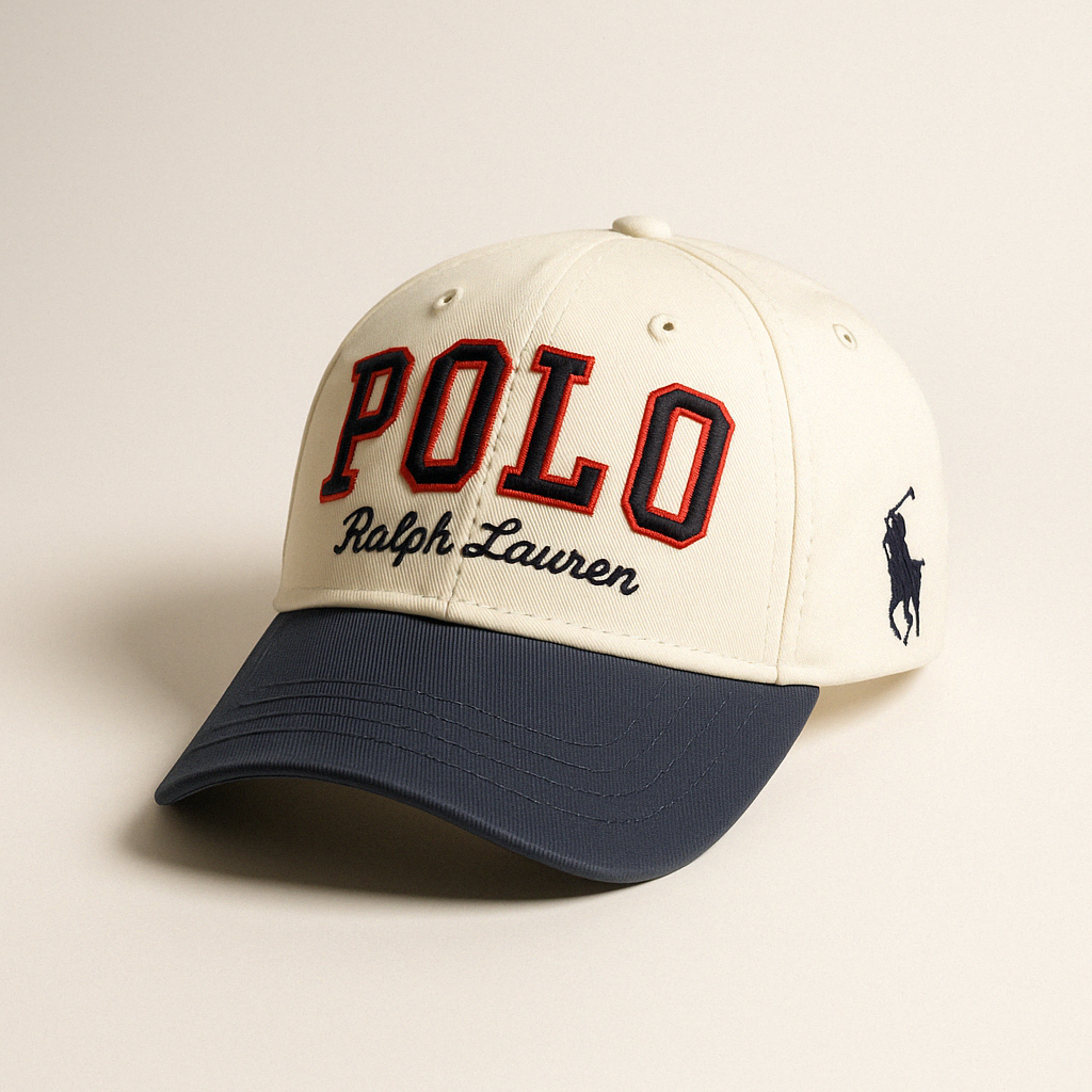 Gorra Polo Blanca y Azul | Contraste Único